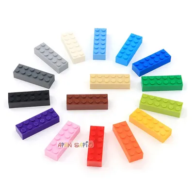 100pcs 2x6 Dot DIY Building Blocks Thick Figures Bricks Educational Creative Size Compatible With