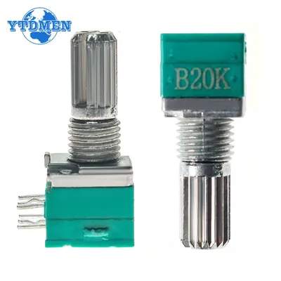 5PCS RK097NS 6Pin RK097 Potentiometer B100K B10K B50K B5K B20K 500K Shaft 15mm Audio Amplifier