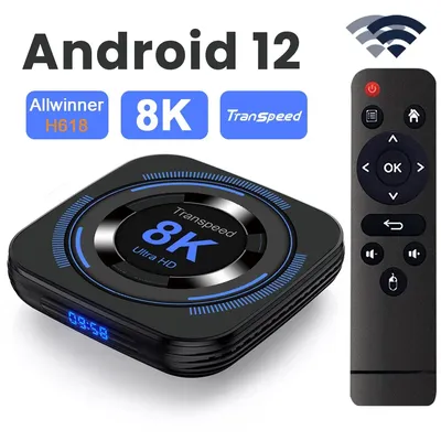 Transpeed Android 12 TV BOX Allwinner H618 Dual Wifi 32G64G Quad Core Cortex A53 Support 8K 4K BT