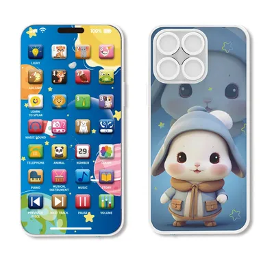 Baby Telephone Music Toy Multifunctional Sound Machine Kids Infant USB Charging Early Learning Educational Mobile Phone Gift