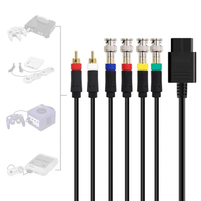 RGB/RGBS Cable For N64 64 SNES NGC Video Consoles Composite Cable With Strong Stability N0G3