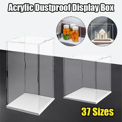 37 Sizes Acrylic Display Case for Collectibles Assemble Clear Acrylic Boxes Protection Showcase For