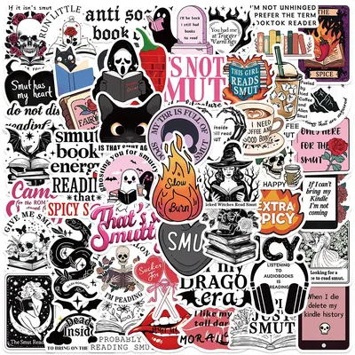 10/50PCS Dark Romance Reader Smut Bookish Stickers Kindle Scrapbook Phone Skateboard DIY Decoration