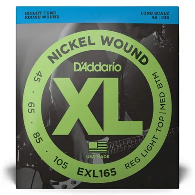 EXL165 Bass Guitar Strings - XL Nickel Bass Strings 45-105 Perfect Tune Consistent Feel Durability -