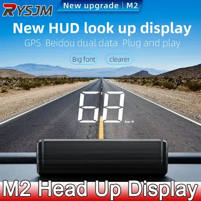 Car Head Up HD Display M2 GPS Speedometer Speed KMH Digital HUD Windshield Projector For All Cars