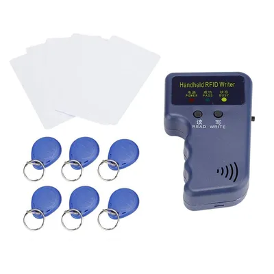 Handheld RFID Card Copier 125KHz ID (EM4100/HID/AWID) Duplicator Reader Writer with 6 Writable