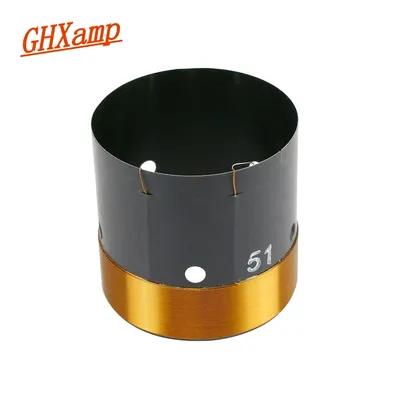 1PC GHXAMP 51mm Bass Voice Coil Woofer 8ohm Pure Copper Wire With Two Layers Black Aluminum Skeleton