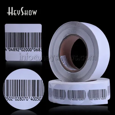 1000pcs Security 8.2mhz RF Soft Tag Anti Theft EAS Label Retail Alarm barcode Sticker For Shop