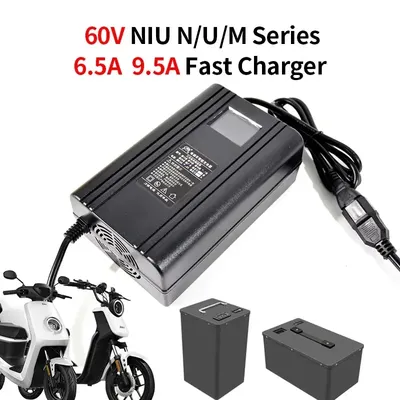 For Niu Nqi NQis N1 N1S U1 U1S Uqi Uqis Mqi Mqis 60V 6.5A 9.5A Lithium Battery Fast Charger