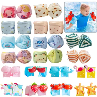 2PCS Pool Buoy Armbands Double Air Bag Arm Float Adult Kids Swimming Floating Sleeve for Children
