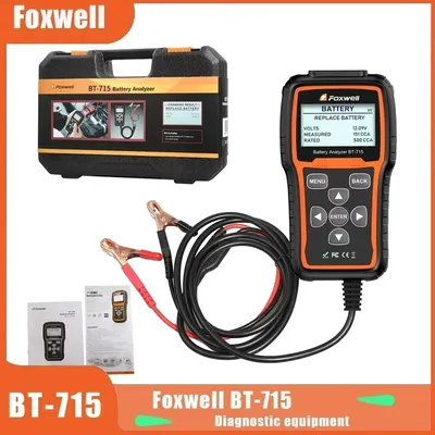 Foxwell BT715 Car Battery Analyzer 12V & 24V AGM / EFB Flat Plate Battery Tester BT715