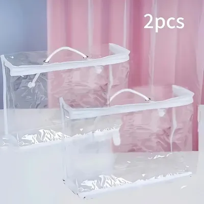 1/2pcs PVC transparent bag PVC home textile household four-piece bag PVC storage bag transparent