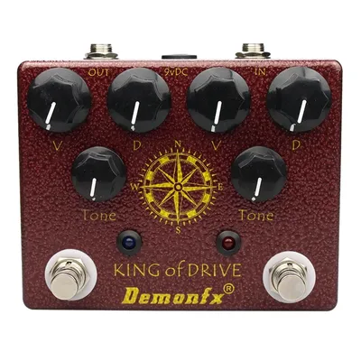 Demonfx King of Tone Overdrive Stomp Analog Based on Analog Man Effect King of Drive Guitar Effect