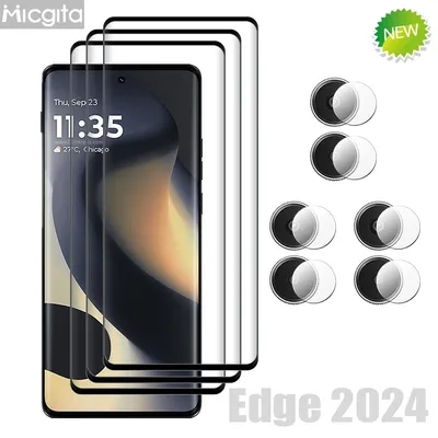Upgrade 9D Curved Glass For Motorola Edge 2024 Screen Protector Anti-Scratch For Moto Edge 2024 Soft