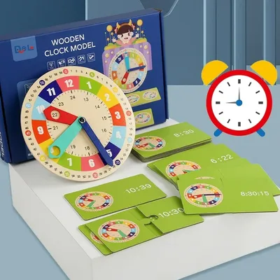 Clock model, mathematics, kindergarten clock teaching aids, children, primary school students, first