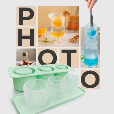 Summer Ice Mould Cube Trays Ice Making Beverage Cup Maker Circle Ice Shape Silicone Molds For