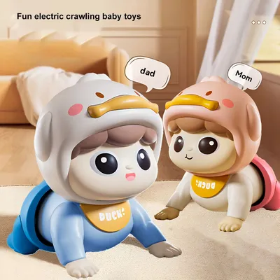 Fun electric crawling toys Early education guide crawling music learning speaking mode toys do not