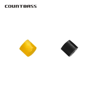 Countbass 50Pcs Regular Skirt Collars, Amber Black Transparent Collars, Silicone Band for