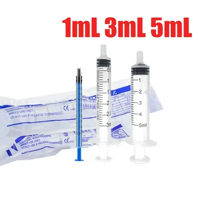 10-100pcs 1ml 3ml 5ml Measuring Syringe Plastic Syring Syringe Reusable Hydroponics Nutrient