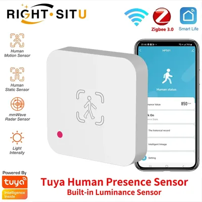 Tuya WiFi Human Presence Sensor MmWave Radar Detector With Luminance Sensor For Smart Home Smart