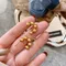Small beads ball hoop earrings for women stainless steel earrings 2022 new fashion minimalist