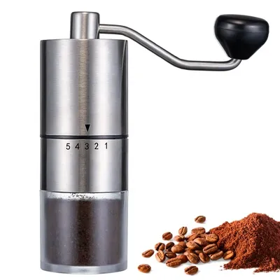 Home Office Travel Portable Hand Coffee Grinder with manual coarseness Settings User-friendly coffee