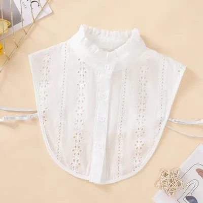 Women's Hollowed Out Breathable Fake Collar, Fashionable Standing Collar, Professional Casual
