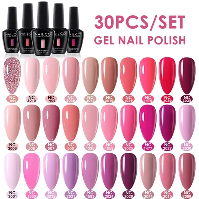 NAILCO 15ml 20/30pcs Gel Nail Polish Set Spring Summer Color UV Gel Nail Art All For Manicure Gel