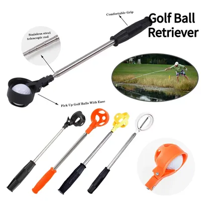 79 inch Golf Ball Retriever 8 Sections Stainless Steel Telescopic Golf Ball Picker Upper Golf