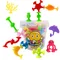 29pcs Sea Animals & Fruits Suction Cup Toys, With Bucket For Storage, Construction Toy For Kids,