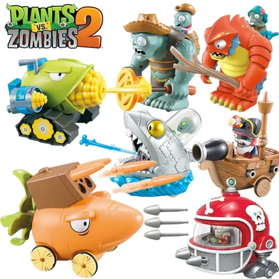 Genuine Licensed Plants vs Zombies 2 Mechanical Shark Wild West Gargantuar New Toy Figures Game Figures Model Kids Gifts For Boy