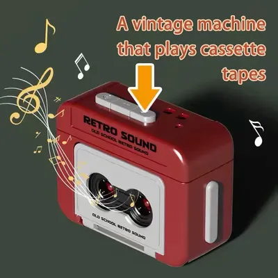 Retro Recorder Mini Portable Fun Music Box With Sound Decompression Ornament Keychain Schoolbag