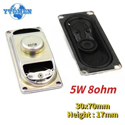 2PCS 5W 8R Horn Speaker LCD Monitor/TV 3070 Loud Speakers 8 ohm 5 Watt 30*70MM thickness 17MM