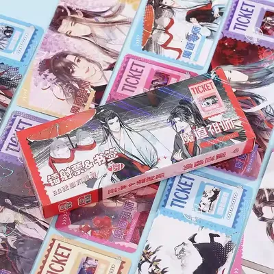 40 Pcs/Set Anime Grandmaster Of Demonic Cultivation Laser Ticket Bookmark MDZS Lan Wangji, Wei