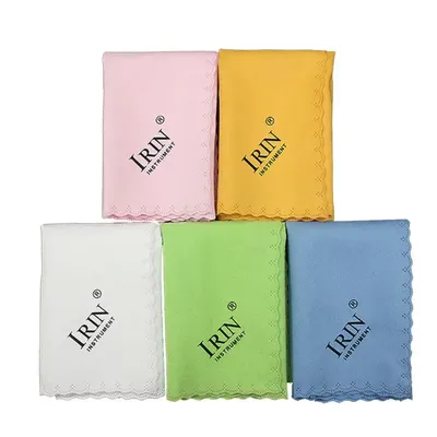 5 Pcs 9.8 x 9.8in Piano Premium Cleaning & Polishing Cloths for Guitar, Violin, Piano, Clarinet,
