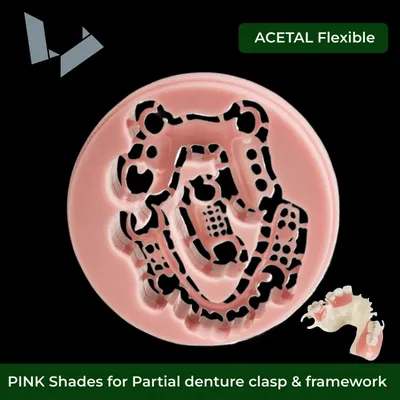 98X16mm A0 A1 A2 A3 ClearPink Color Dental Snap On Smile Materials CAD CAM Open System Flexible PMMA