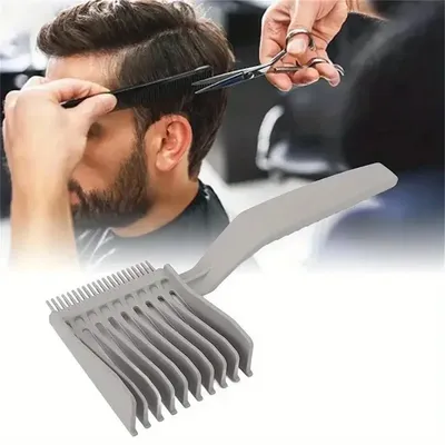 1PC Professional Long Handle Hair Cutting Clipper Comb for Men - Quality Cuts, Oil Head, Caliper,