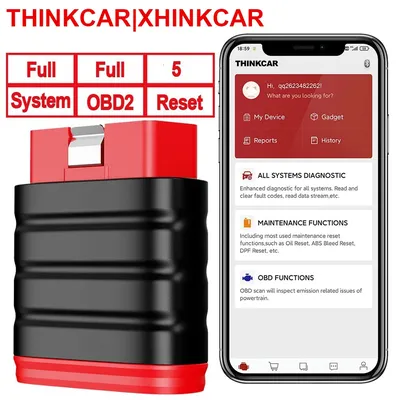 Thinkcar Thinksafe OBD2 Bluetooth Scanner Code Reader Car All System Scan 5 Reset OBD 2 Auto