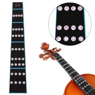 4/4 Violin Fingerboard Sticker Fretboard Indicator Note Label Fingering Chart Violin Parts Accessories for Beginners Practice