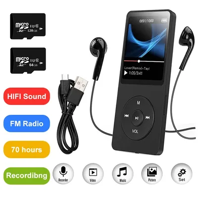 Support 128GB Bluetooth MP4/MP3 Lossless Music Player FM Radio Recorder Sport