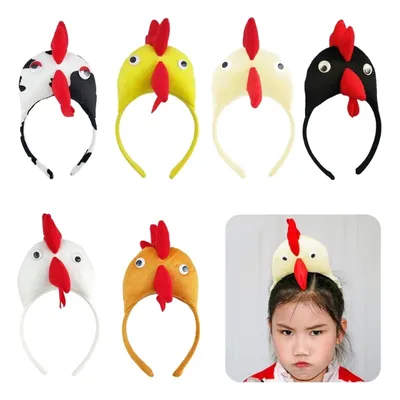 Adult Kids Funny Chicken Rooster Headband Lovely Cartoon Animal Hair Hoop for Easter Festive Party