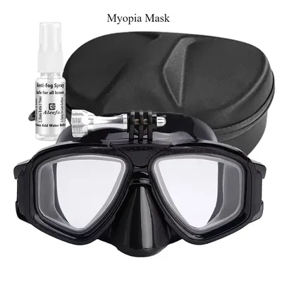 2024 Scuba Diving Mask with Gopro mount Tempered Lens Dive Swimming Glasses,Elastic elastic band,Gift Box