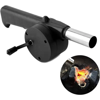 Outdoor Barbecue Fan Hand-cranked Air Blower Portable BBQ Grill Fire Bellows Tools Picnic Camping
