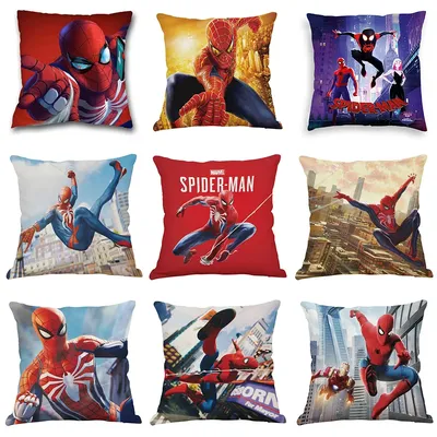 Spiderman pillow cover Marvel superhero living room sofa cushion cover suitable for home bedroom