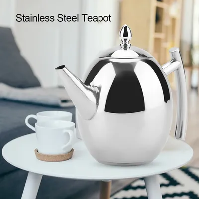 Stainless Steel Kettle Stainless Steel Teapot Tea Coffee Water Kettle Container with Removable Mesh