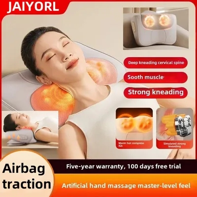 Neck Massage Pillow Electric Cervical Massager Waist Back Shoulder Shiatsu Kneaded Multifunctional