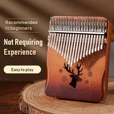 Kalimba 21-Key Deer Thumb Piano Set - Beginner Friendly Finger Piano, Perfect Birthday Gift Piano