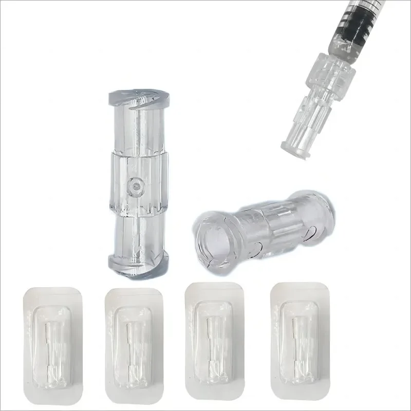 10/20/50/100Pcs Double Helix Luer Syringe Connector Sterile Transparent Pneumatic Parts PP Material Leak Proof Drug Guide Device