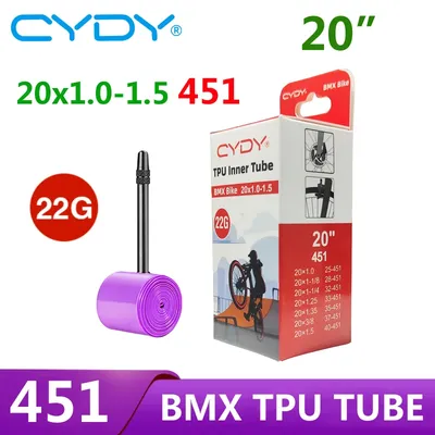 CYDY Bicycle TPU Inner Tube 20" 451 20x1.0 1-1/8 1-1/4 1.25 1.25 1.35 3/8 1.5 Tyre Camera FV 45/65mm BMX Bike Tire Cycling pneu