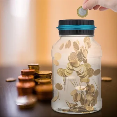 Electronic Piggy Bank Counter Coin Digital LCD Counting Coin Money Saving Box Jar Coins Storage Box For USD EURO Money Gifts
